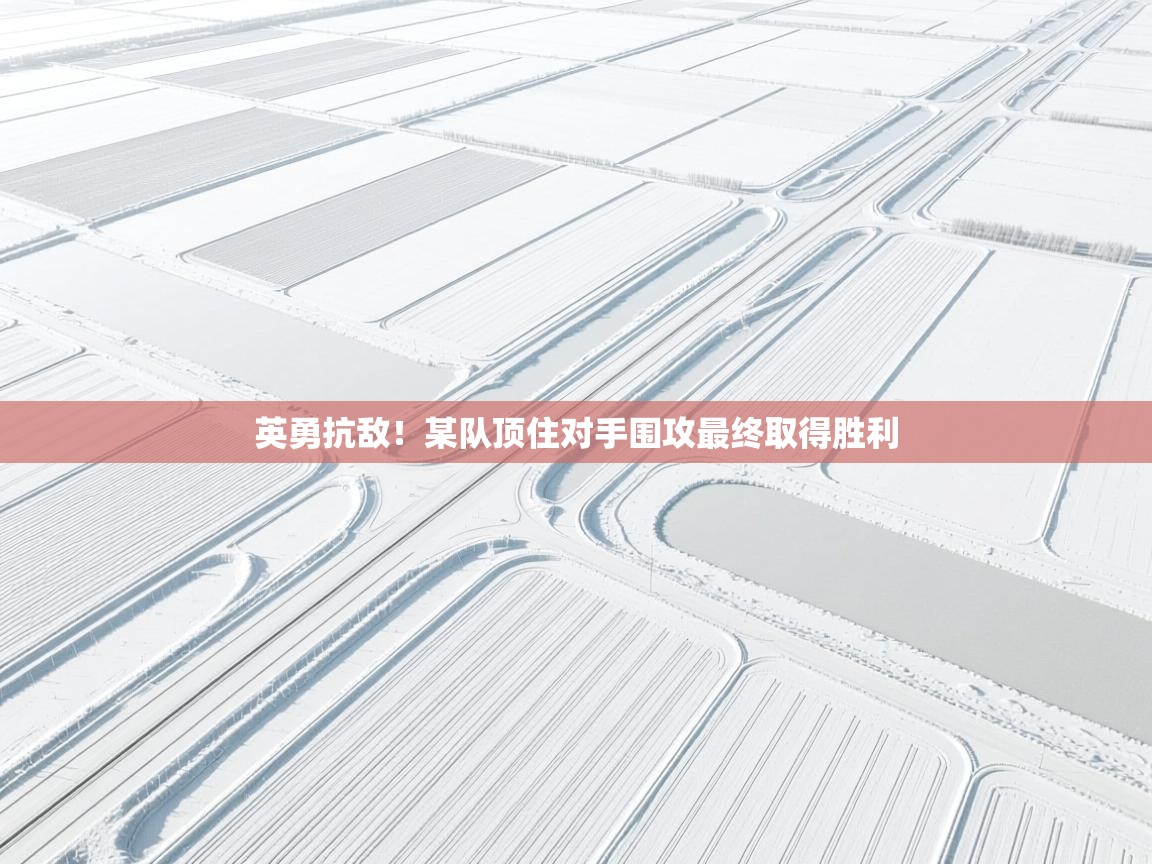 英勇抗敌！某队顶住对手围攻最终取得胜利